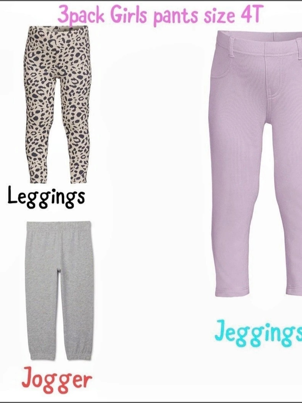 Garanimals 3pc toldders Girls pants set size 4T